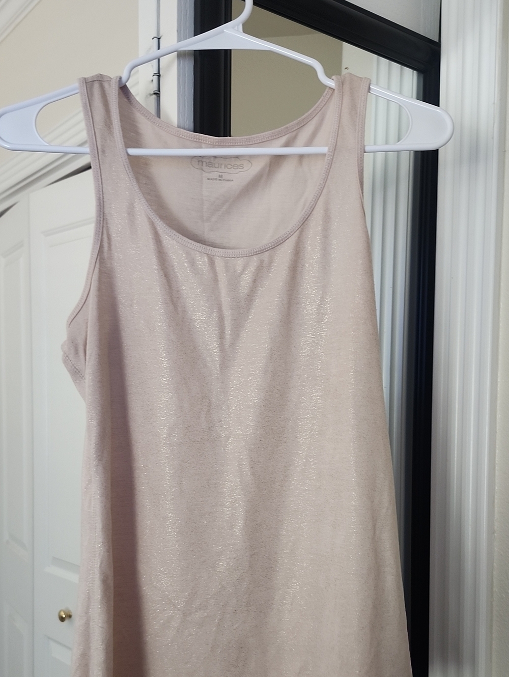Maurices Shimmery Beige Tank Top